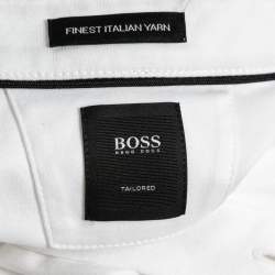Pre Owned Boss By Hugo Boss White Cotton T-Perry 14 Polo Shirt L