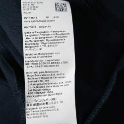 Pre Owned Boss By Hugo Boss Navy Blue Cotton Pique Slim-Fit Polo Shirt XL