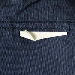 مملوكة مسبقًا قميص بوس باي هوغو بوس قطن أزرق قصة سليم بأزرار أمامية مقاس صغير - سمول