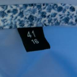 Pre Owned Boss By Hugo Boss Blue Cotton Slim Fit Button Front Shirt L