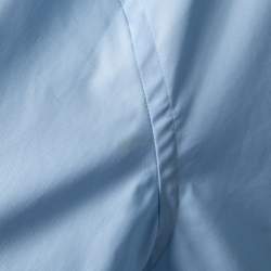 Pre Owned Boss By Hugo Boss Blue Cotton Slim Fit Button Front Shirt L