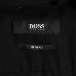 مملوكة مسبقًا Boss By Hugo Boss Black Cotton Slim Fit Button Front Shirt M
