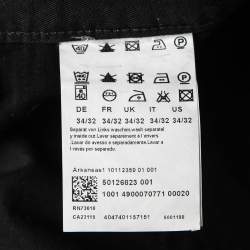 Pre Owned Boss By Hugo Boss Black Denim Regular Fit Jeans L Waist 34"