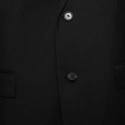 Pre Owned Boss By Hugo Boss Black Wool Single-Breasted Suit 3XL