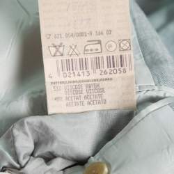 Pre Owned Boss By Hugo Boss Vintage Light Blue Linen Single-Breasted Connery Blazer L 