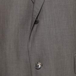 Pre Owned Boss By Hugo Boss Grey Wool Single-Breasted Pasolini1/Movie1 Suit 3XL