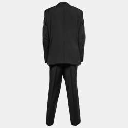 Pre Owned Boss By Hugo Boss Black Wool Single-Breasted Pasolini1/Movie1 Suit 3XL    
