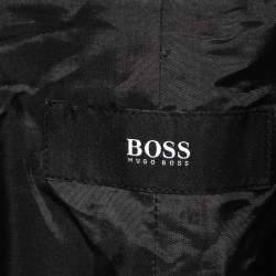 Pre Owned Boss by Hugo Boss Charcoal Grey Wool Sintrax4 Coat L
