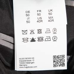 Pre Owned Boss by Hugo Boss Charcoal Grey Wool Sintrax4 Coat L