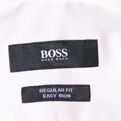 مملوكة مسبقًا Boss Hugo Boss Pink Cotton Easy Iron Regular Fit Shirt M