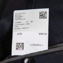 Pre Owned Boss By Hugo Boss Navy Blue Cotton Single-Breasted Huge3/Genius2 Blazer L