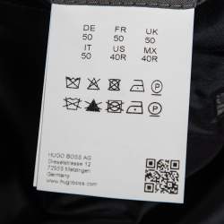 Pre Owned Boss By Hugo Boss Navy Blue Cotton Single-Breasted Huge3/Genius2 Blazer L