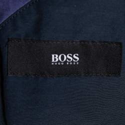 Pre Owned Boss By Hugo Boss Grey Checkered Cotton Huge/Genius-W Blazer L