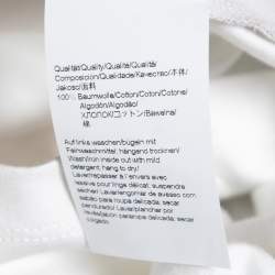 Pre Owned Boss By Hugo Boss White Graphic Print Cotton Tiburt 151 T-Shirt M