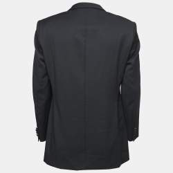 مملوكة مسبقًا Boss By Hugo Boss Black Wool & Satin Lapel Tuxedo Blazer L