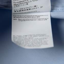 Pre Owned Hugo by Hugo Boss Blue Cotton Button Front Shirt M