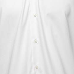 مملوكة مسبقًا Boss By Hugo Boss White Cotton Full Sleeve Regular Fit Easy Iron Shirt M