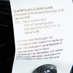 Pre Owned Boss By Hugo Boss Black Striped Cotton Knit Polo T-Shirt S