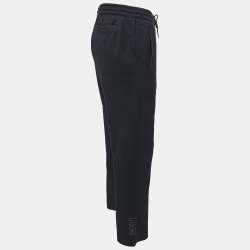 Pre Owned Boss By Hugo Boss Black Knit Drawstring Lounge Pants L