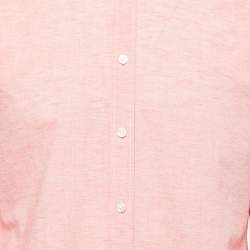 مملوكة مسبقًا Boss By Hugo Boss Red Cotton Button Front Shirt L