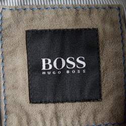 Pre Owned Boss by Hugo Boss Beige Suede ZIp Front Jacket XL