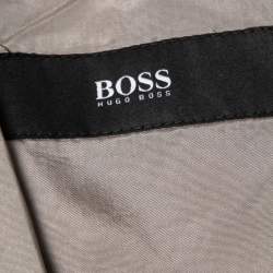 Pre Owned Boss By Hugo Boss Grey Striped Virgin Wool Lucca Blazer 4XL