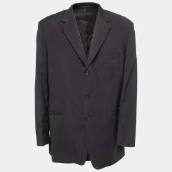 Boss By Hugo Boss Black Wool Single Breasted Blazer XXXL