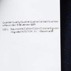 Pre Owned Boss By Hugo Boss Navy Blue Cotton Knit Crew Neck Sweatshirt L
