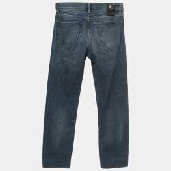 Boss By Hugo Boss Dark Blue Washed Denim Regular Fit Jeans L Waist 30"
