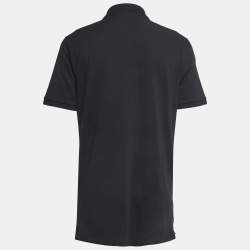 Pre Owned Boss By Hugo Boss Black Cotton Pique Polo T-Shirt XXL