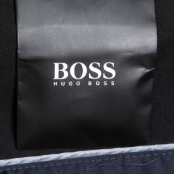Pre Owned Boss By Hugo Boss Black Synthetic Single Breasted Coat M