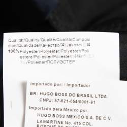 Pre Owned Boss By Hugo Boss Black Synthetic Single Breasted Coat M