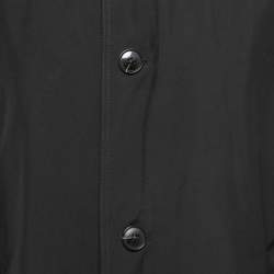 Pre Owned Boss By Hugo Boss Black Synthetic Single Breasted Coat M