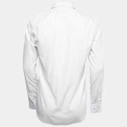 مملوكة مسبقًا Boss By Hugo Boss White Cotton Joram Slim Fit Shirt M