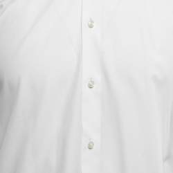 مملوكة مسبقًا Boss By Hugo Boss White Cotton Joram Slim Fit Shirt M