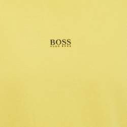مملوكة مسبقًا Boss By Hugo Boss Yellow Cotton Relaxed Fit Crew Neck T-Shirt XL