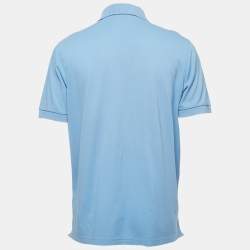 Pre Owned Boss By Hugo Boss Blue Pima Cotton Ferrara Polo T-Shirt XL