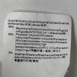 Pre Owned تي شيرت بوس باي هوغو بوس بولو حياكة بشعار مطرز لون أبيض مقاس كبير جداً