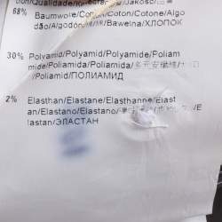 مملوكة مسبقًا Boss Orange By Hugo Boss White/Blue Cotton Blend Button Front Full Sleeve Shirt XXL