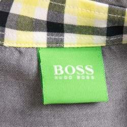 Pre Owned Boss By Hugo Boss Grey Cotton Button Front Banyo Full Sleeve Shirt 3XL