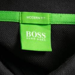 Pre Owned Boss By Hugo Boss Grey Logo Embroidered Cotton Pique Polo T-Shirt 3XL
