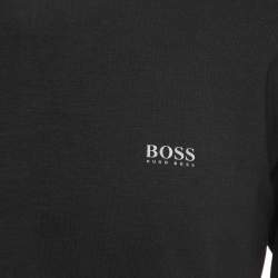 Pre Owned Boss By Hugo Boss Black Logo Print Cotton Long Sleeve T-Shirt L