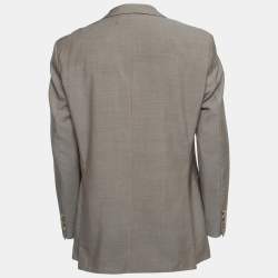 Pre Owned Boss By Hugo Boss Beige Wool Single Breasted Blazer XL