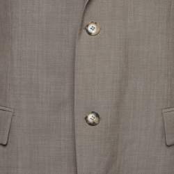 Pre Owned Boss By Hugo Boss Beige Wool Single Breasted Blazer XL