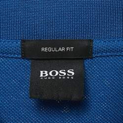 مملوكة مسبقًا Boss By Hugo Boss Blue Cotton Pique Regular Fit Polo T-Shirt XXL