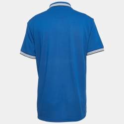 مملوكة مسبقًا Boss By Hugo Boss Blue Cotton Pique Regular Fit Polo T-Shirt XXL