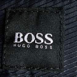 Pre Owned Boss By Hugo Boss Navy Blue Cotton Riko Pleats Pants S