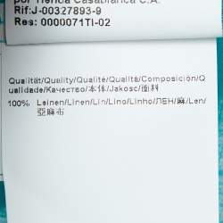 Pre Owned Boss By Hugo Boss Blue Linen Button Front Half Sleeve Shirt XL