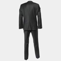 Pre Owned Boss By Hugo Boss Black Wool Hayes/Gibson Tailored Suit M