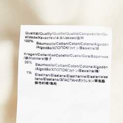 Pre Owned Boss By Hugo Boss Cream Cotton Knit Long Sleeve Polo T-Shirt L